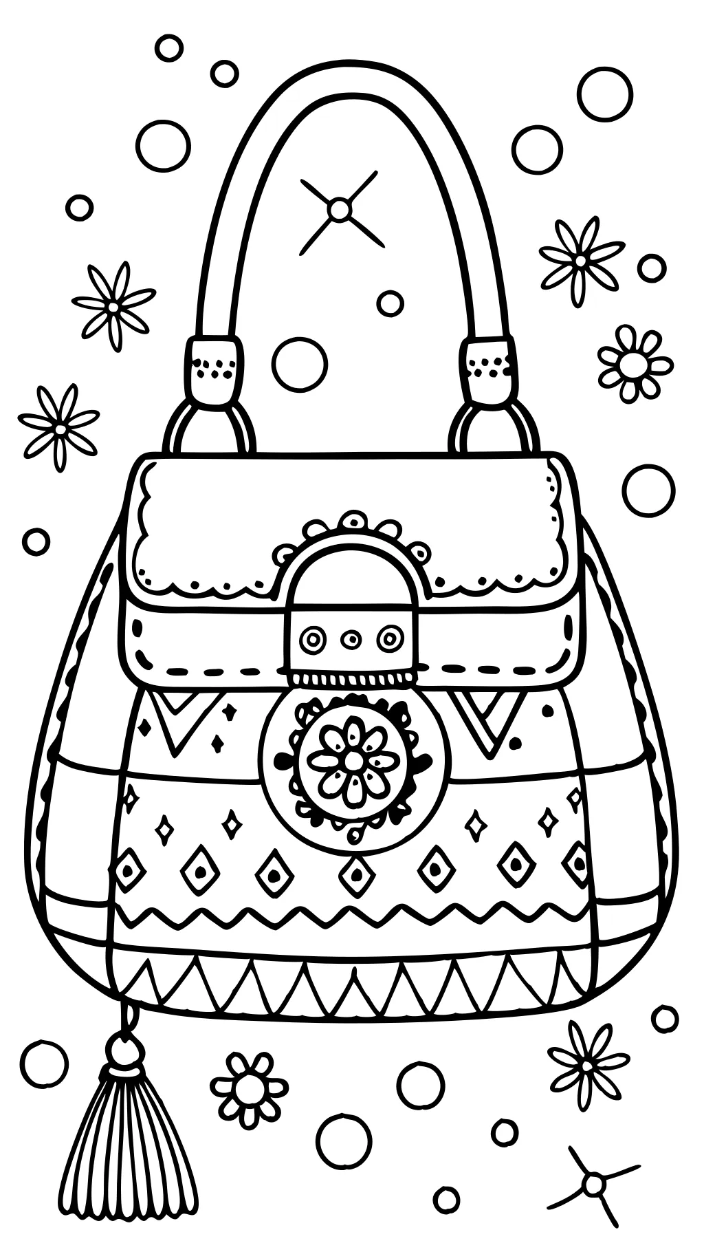 coloring pages of purses